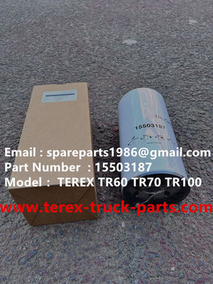 China TEREX 15503187 FILTER  SKF FAG KOYO CUMMINS QUARRY NHL RIGID DUMP TRUCK TR35 TR50 TR60 TR100 3303 3305B 3307 3311 supplier