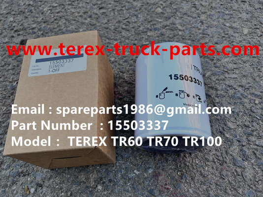 China TEREX 15503337 FILTER  SKF FAG KOYO CUMMINS QUARRY NHL RIGID DUMP TRUCK TR35 TR50 TR60 TR100 3303 3305B 3307 3311 supplier