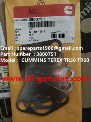 China 3800751 KIT SHIM TEREX CUMMINS DUMP TRUCK  TR50 TR60 TR100 TR70 MINING HAULER OFF HIGHWAY RIGID DUMP TRUCK MT4400AC supplier
