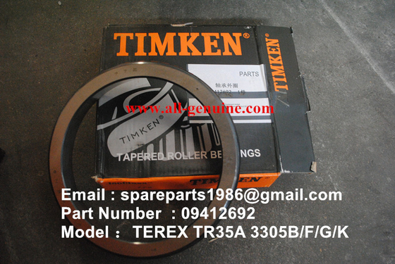 China TEREX 09412692 CUP BEARING TIMEKN QUARRY  NHL DUMP TRUCK TR35 TR50 TR60 TR100 3305B 3305F 3303 3307 TR45 TR70 MT4400 supplier