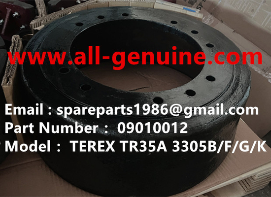 China 09010012 BRAKE DRUM 3305B/F/G/K TR35A TR45 TR50 TR60 TR70 TR100 TEREX NHL DUMP TRUCK TR100 HAULER TRUCK OFF HIGHWAY supplier