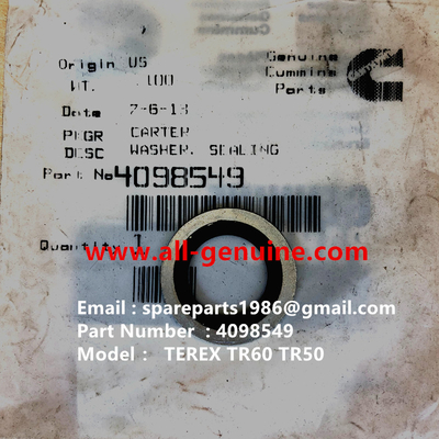 China CUMMINS TEREX 4098549 WASHER DUMP TRUCK NHL TR35 TR50 TR60 TR100 3305B 3305F 3303 3307 TR45 TR70 MT4400 CUMMINS ALLISON supplier