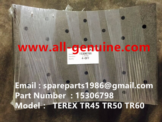 China TEREX 15306798 NHL SANY RIGID DUMP TRUCK BRAKE PAD 3303 3307 3304 TR35 TR50 TR60 TR100 MT4400 UNIT RIG ALLISON CUMMINS supplier