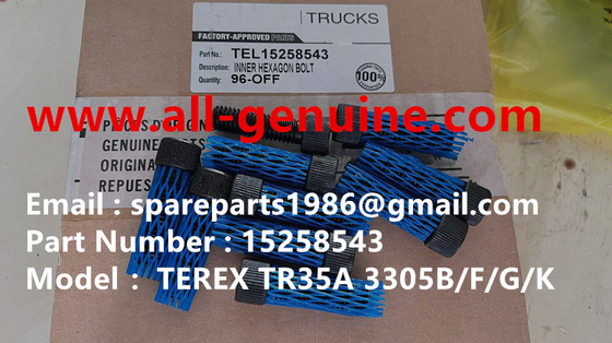 China 15258543 BOLT TEREX SANY RIGID DUMP TRUCK SHOCK PAD 3303 3307 3304 TR35 TR50 TR60 TR100 MT4400 UNIT RIG ALLISON CUMMINS supplier