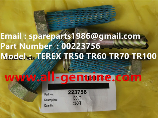 China TEREX 00223756 BOLT NHL MINING DUMP TRUCK TR35 TR50 TR60 TR100 3305B 3305F 3303 3307 TR45 TR70 MT4400 supplier