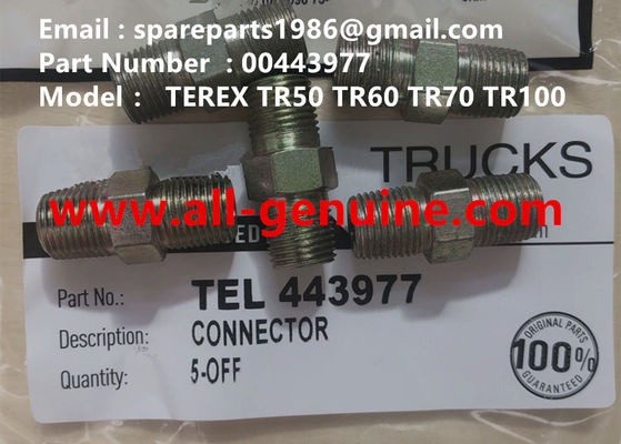 China TEREX 00443977 CONNECTORMINING OFF HIGHWAY NHL DUMP TRUCK TR35 TR50 TR60 TR100 3305B 3305F 3303 3307 TR45 TR70 MT4400 supplier