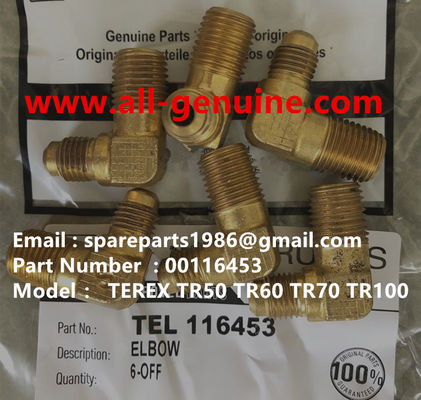 China TEREX 116453 ELBOW  SKF FAG KOYO CUMMINS QUARRY NHL RIGID DUMP TRUCK TR35 TR50 TR60 TR100 3303 3305B 3307 3311 supplier