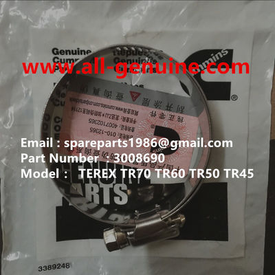 China TEREX 3008690 HOSE CLAMP CUMMINS OFF HIGHWAY NHL DUMP TRUCK TR35 TR50 TR60 TR100 3305B 3305F 3303 3307 TR45 TR70 MT4400 supplier