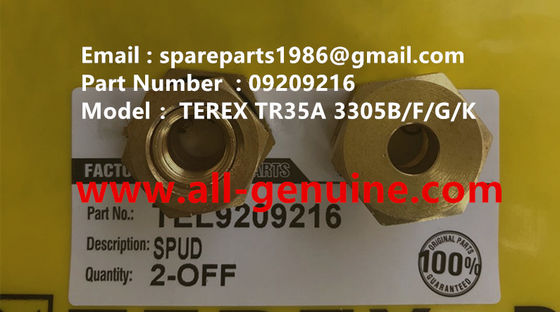 China 09209216 CONNECTOR OF TEREX NHL SANY TR35A 3303 3305 3307 TR50 TR60 TR100 NTE240 NTE260 MT3600 MT3700 MT4400AC supplier