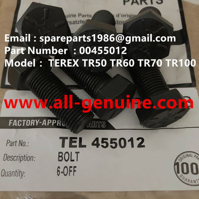 China 00455012 BOLT TEREX NHL DUMP TRUCK TR35 TR50 TR60 TR100 CUMMINS ALLISON UNIT RIG MT4400 MT3600 MT3300 MT3700 SANY supplier