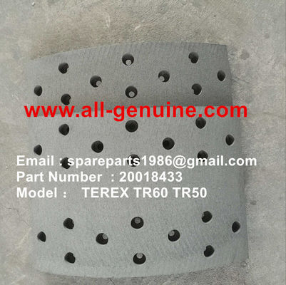 China 20018433 BRAKE PAD  TEREX NHL DUMP TRUCK TR35 TR50 TR60 TR100 CUMMINS ALLISON UNIT RIG MT4400 MT3600 MT3300 MT3700 SANY supplier