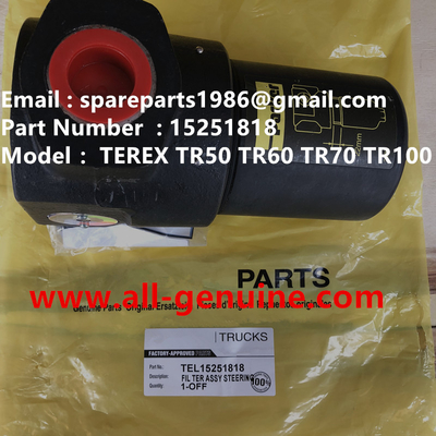 China TEREX 15251818 FILTER ASSY  NHL MINING DUMP TRUCK TR35 TR50 TR60 TR100 3305B 3305F 3303 3307 TR45 TR70 MT4400 supplier