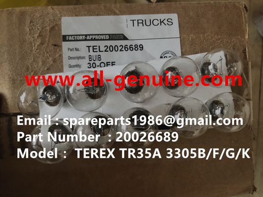China TEREX 20026689 BULB MINING QUARRY NHL RIGID DUMP TRUCK TR35 TR50 TR60 TR100 3303 3305B 3307 3311 supplier