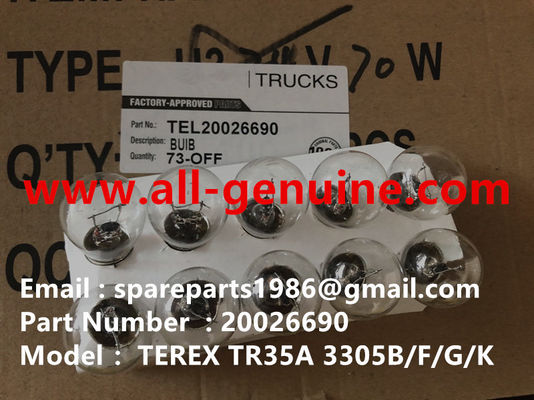 China TEREX 20026690 BULB MINING QUARRY NHL RIGID DUMP TRUCK TR35 TR50 TR60 TR100 3303 3305B 3307 3311 supplier