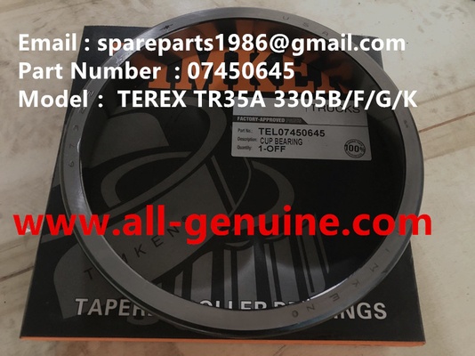 China TEREX 07450645 BEARING CUP MINING QUARRY NHL RIGID DUMP TRUCK TR35 TR50 TR60 TR100 3303 3305B 3307 3311 supplier