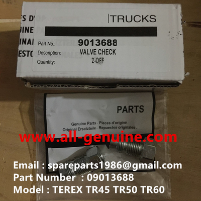 China TEREX 09013688 VALVE CHECK NHL DUMP TRUCK MINING QUARRY TR50 TR60 TR70 supplier